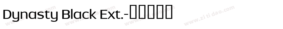Dynasty Black Ext.字体转换